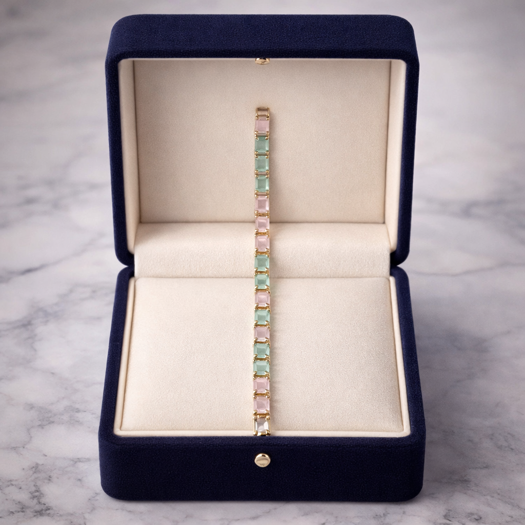 Pastel Crystal Gold Bracelet