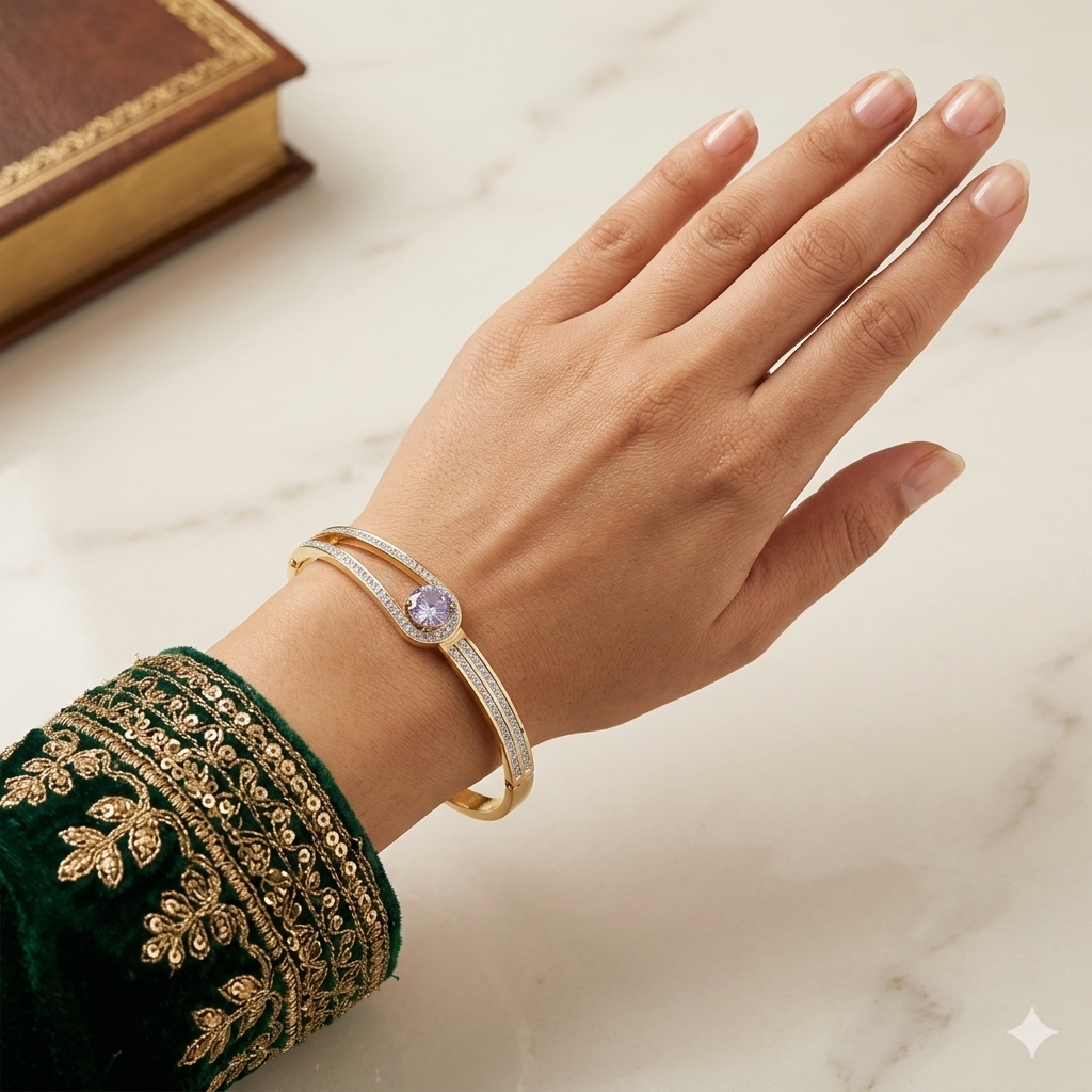 Golden Radiance Crystal Bracelet