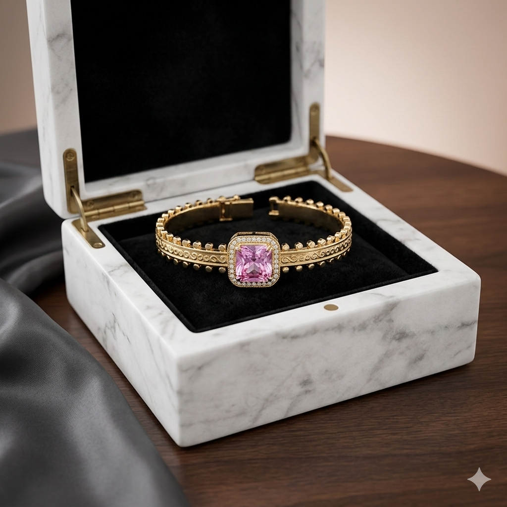 Royal Pink Crystal Bracelet