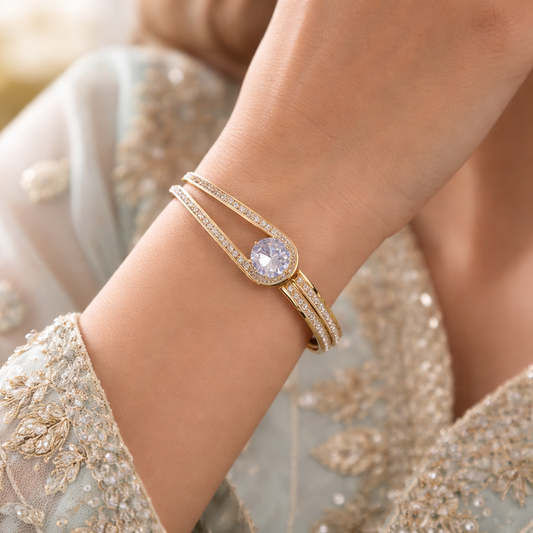 Golden Radiance Crystal Bracelet