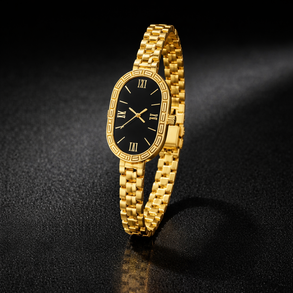 Elegant Gold Classic Ladies Watch