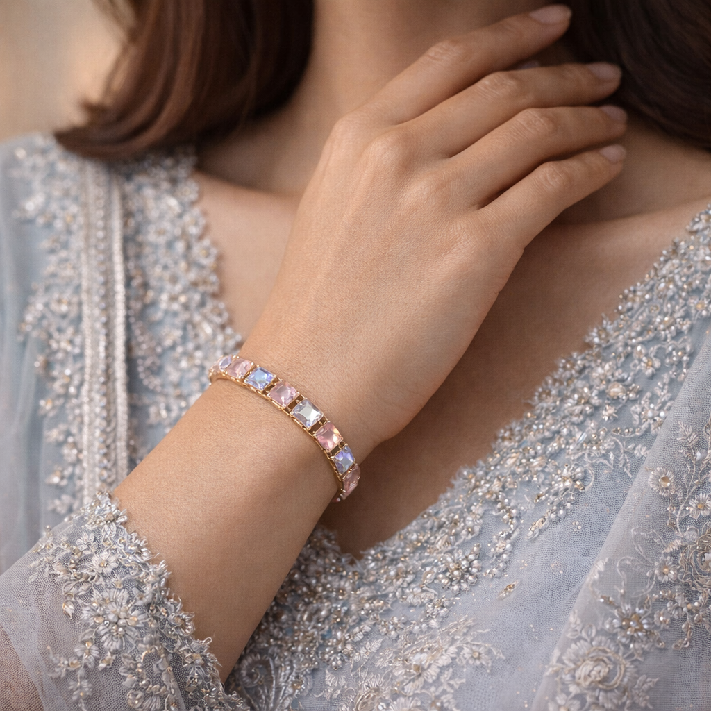 Pastel Crystal Elegance Bracelet
